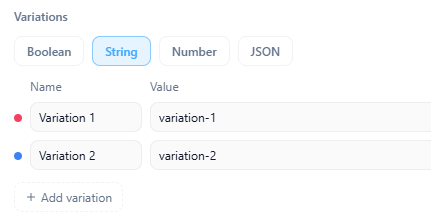 Variation type selector